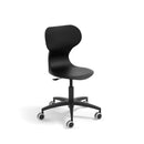 MIA LIFT - Swivel plastic chair with castors. Stroke gas lift. Adjustable height S5-S7. Ochre