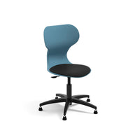MIA LIFT - Swivel plastic chair with castors. Stroke gas lift. Adjust.height S5-S7. Terracotta red
