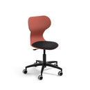 MIA LIFT - Swivel plastic chair with castors. Stroke gas lift. Adjustable height S5-S7. Ochre