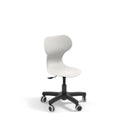 MIA MINI LIFT - Swivel plastic low chair, gas lift and castors. Terracotta red