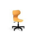 MIA MINI LIFT - Swivel plastic teacher low chair with castors. Stroke gas lift. Colour black