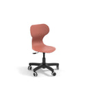 MIA MINI LIFT - Swivel plastic teacher low chair with castors. Stroke gas lift. Colour black