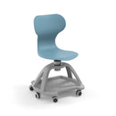 MIA STORE - Swivel polypropylene chair. Lower tray. Terracotta red