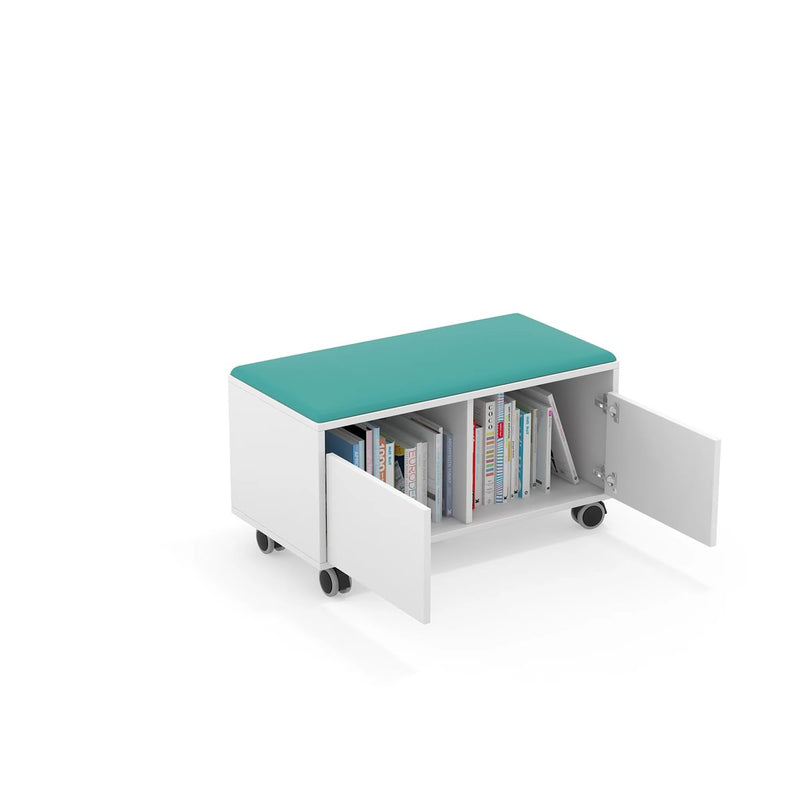 MINI MOVE - Grade with 2 storing spaces and 1 seat. Turquoise