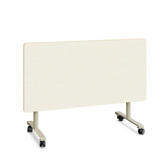 MINIFLOOP- Folding Table. Metal Frame, castors.tabletop. Maple White. 1390x680mm. Size 4