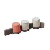 POP STRAIGHT BASE - Upholstered straight base – Color Charcoal Stone