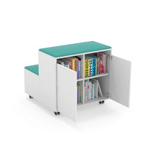 MOVE - White melamine grade with 2 seats. Anthracite grey