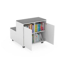 MOVE - White melamine grade with 2 seats. Anthracite grey