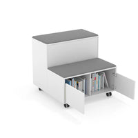 MOVE - White melamine grade with 2 seats. Anthracite grey