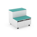 MOVE - White melamine grade with 2 seats. Anthracite grey