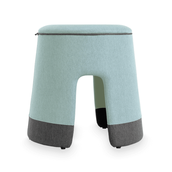 POP – Upholstered  pouf – Top color Sage Mint