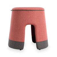 POP – Upholstered pouf – Top color Terracotta Bloom