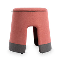 POP – Upholstered pouf – Top color Terracotta Bloom