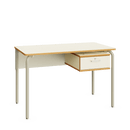 Teacher Desk – Metal Frame Warm Grey – White Top – 1214 × 664 mm