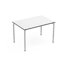 RECTANGLE - Metal structure table. Warm Grey. Maple MDF. 1614x814 mm. T4