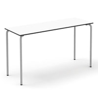 RECTANGLE PLUS - Metal structure table. MDF tabletop. White. 1814x664 mm. Size 8