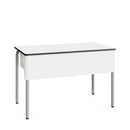 RECTANGLE TEACHER - Metal structure table. Warm Grey- MDF tabletop,1214x664 mm.