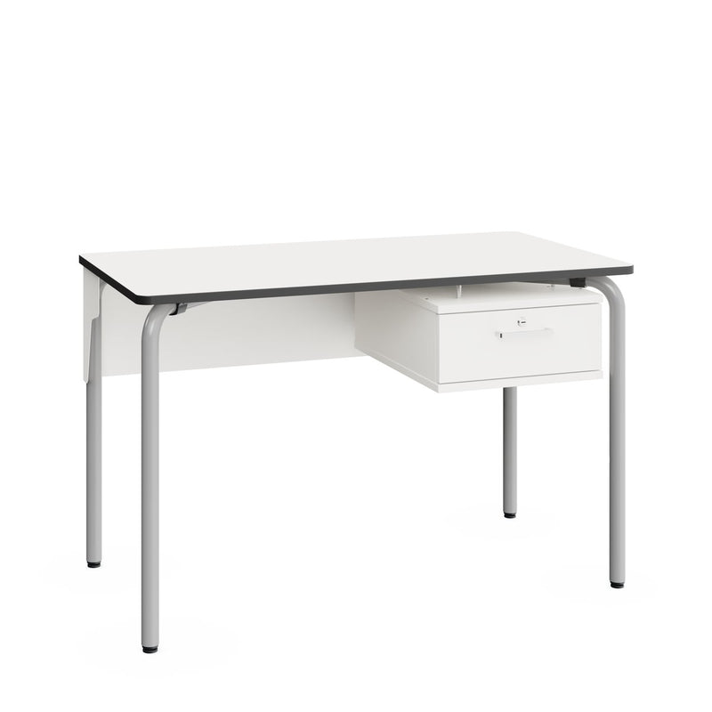 RECTANGLE TEACHER - Metal structure table. MDF tabletop,1214x664 mm.Ajustable T4-T6