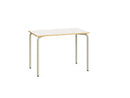 RECTANGLE - Metal structure table. MDF tabletop. White. 1814x814 mm. S4-S6 adjustable