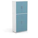 ROSIE - Cabinet with 5 inner compartments and 4 doors White with lock