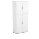 ROSIE - Cabinet maple blanc with 5 inner compartments and 4 doors terracota with lock