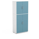 ROSIE - Cabinet with 5 inner compartments and 4 doors White with lock