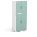 ROSIE - Cabinet with 5 inner compartments and 4 doors mint green with look