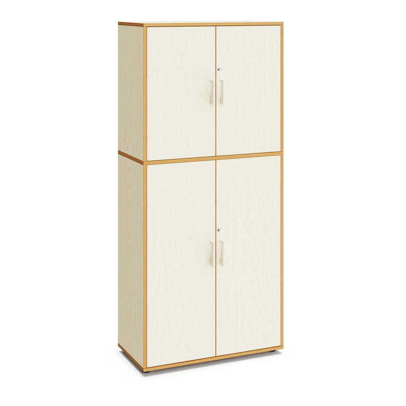 ROSIE - Cabinet with 5 inner compartments and 4 doors mint green with look