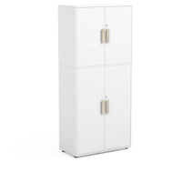 ROSIE - Cabinet with 5 inner compartments and 4 doors Maple White with lock