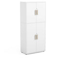 ROSIE - Cabinet maple blanc with 5 inner compartments and 4 doors terracota with lock