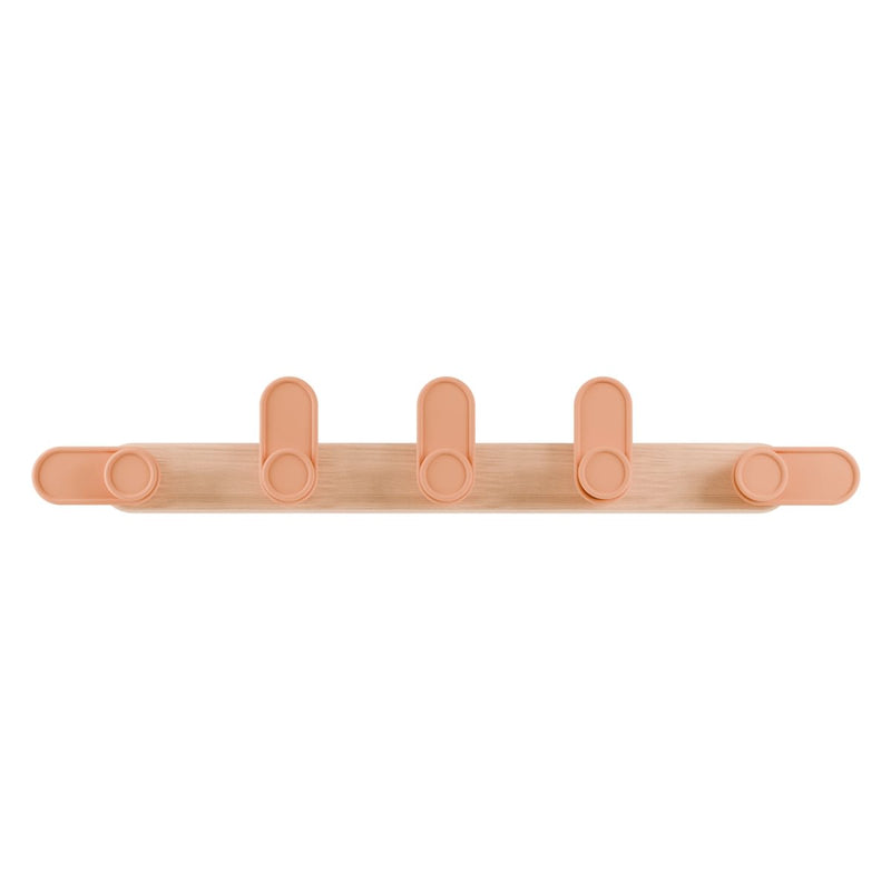 SLIDE KIT - Coat rack with wooden support - LIGHT TERRACOTA