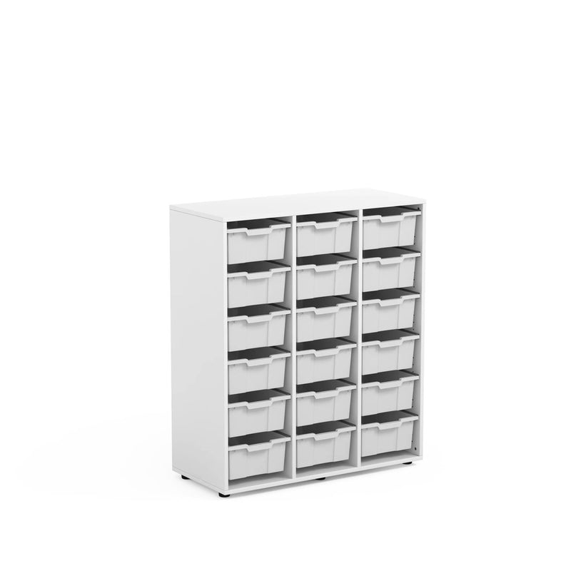 SOPHIE - Cabinet with 18 ochre big trays