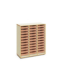 SOPHIE - Cabinet Maple White with 3 columns and 33 Light mint small trays