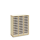 SOPHIE - Cabinet with 3 columns and 33 Ochre small trays