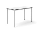 SPACE PLUS - Metal structure table. maple white. MDF tabletop. warm grey. 1200x664 mm. Size 8