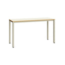 SPACE PLUS - Metal structure table. maple white.  MDF tabletop. warm grey. 1814x664 mm. Size 8