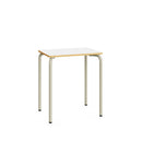 SQUARE - Metal frame table. Black core MDF+ injected edge. 685x500 mm. White. S4-S6 adjustable