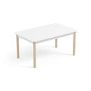 TEO -  School table. Beech structure and white top. Adjustable height T0-T3 1200x740