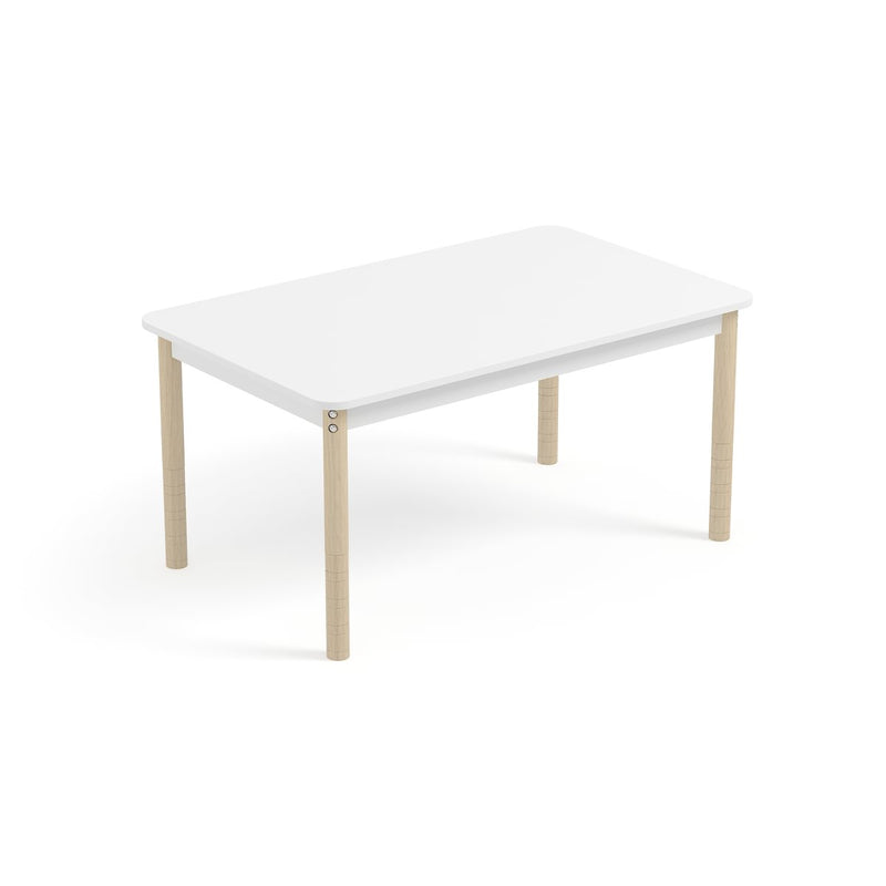 TEO - School table. Beech structure and beech top. Adjustable height T0-T3 1200x740