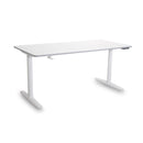 TONA – Height-Adjustable Table 118×55 cm – White Top – White Frame