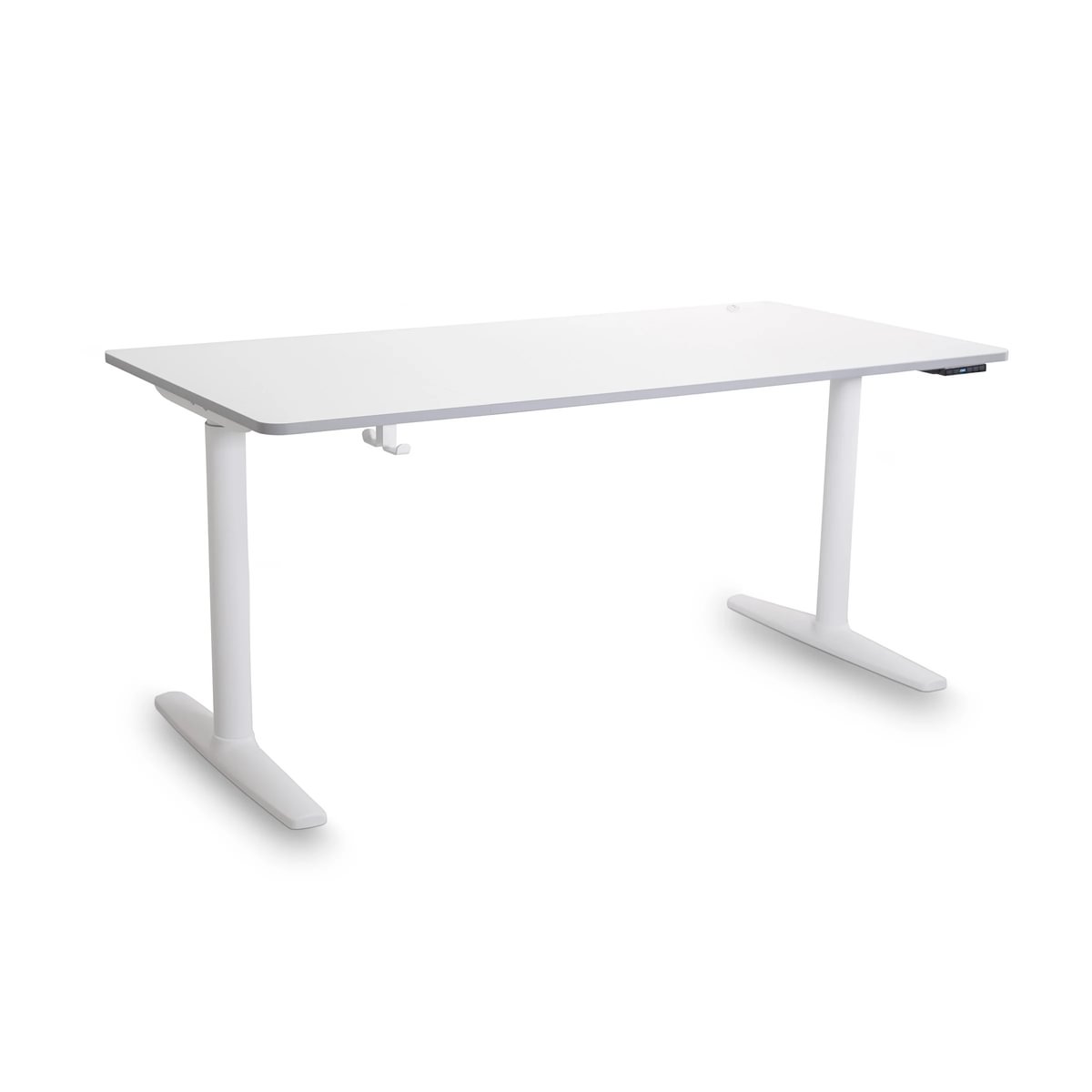 TONA – Height-Adjustable Table 140×70 cm – White Top – White Frame