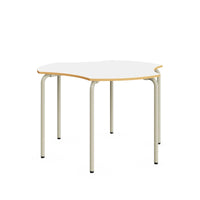 TRISIX Table – Warm Grey – White – Size 4