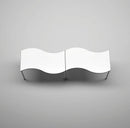 WAVE – Table with Metal Frame Warm Grey – MDF + PVC Top – 1300 × 650 mm – Size 6