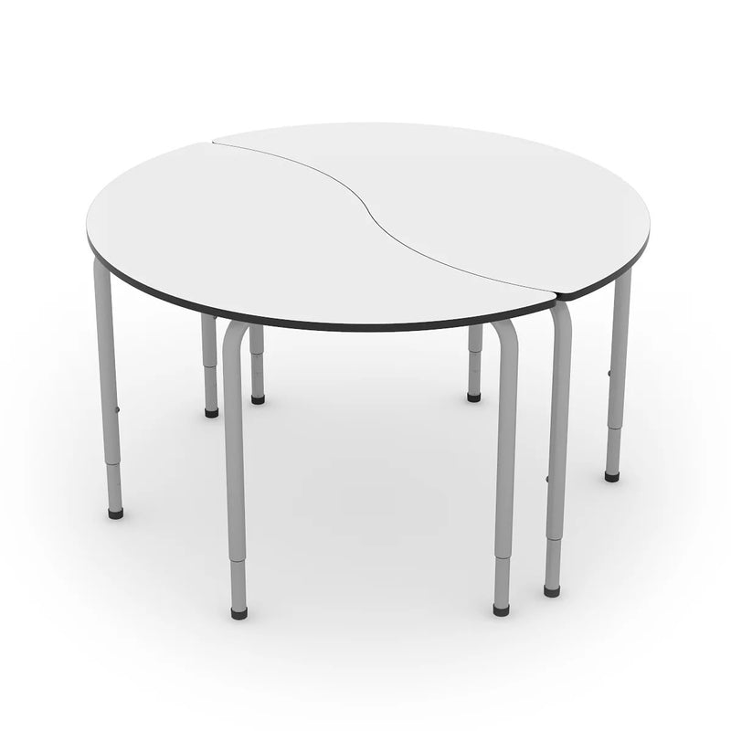 YANG - Metal frame table. Warm Grey-  Black core MDF+ PVC. 1300x650 mm.T3