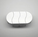 YANG – Table with Metal Frame Warm Grey – MDF + PVC Top – 1300 × 650 mm – Size 6