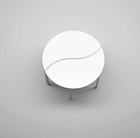 YANG - Metal frame table. Warm Grey-  Black core MDF+ PVC. 1300x650 mm.T3