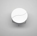 YANG - Metal frame table. Warm Grey-  Black core MDF+ PVC. 1300x650 mm. T2