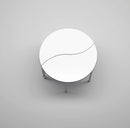 YANG - Metal frame table. Warm Grey-  Black core MDF+ PVC. 1300x650 mm.T1